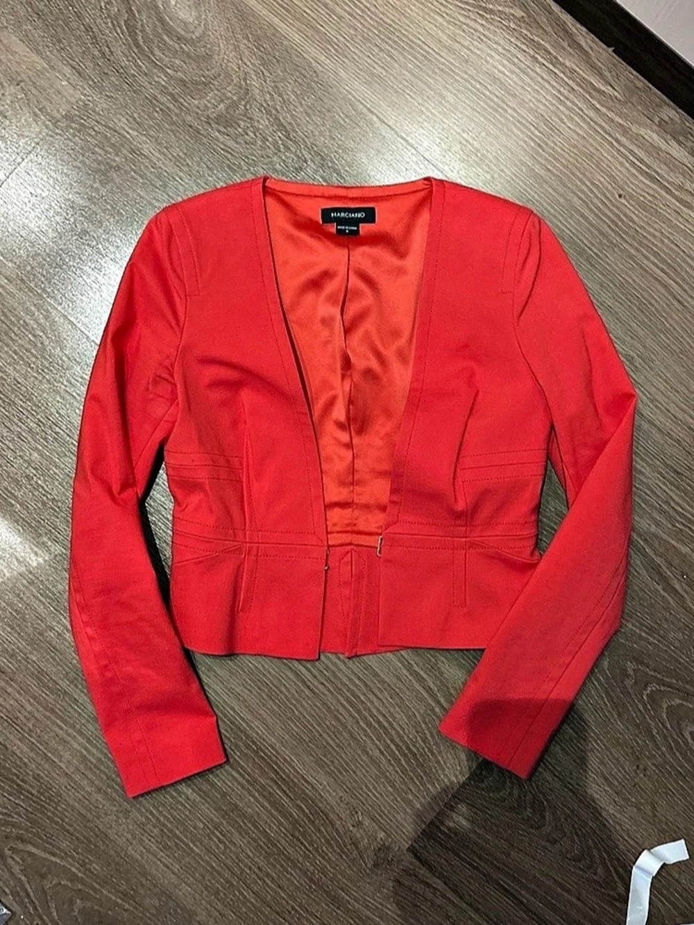Marciano Red Coral Blazer Size 6 Like New